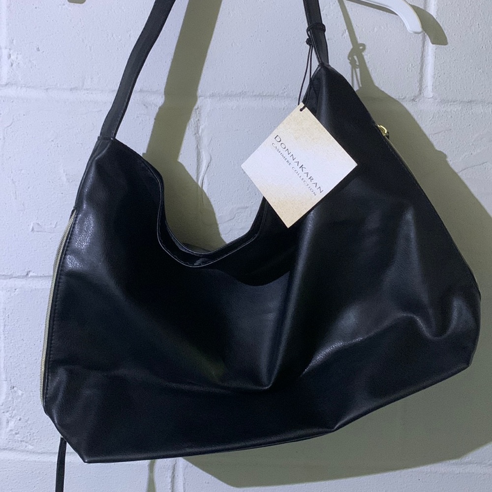 Donna Karen black leather bag